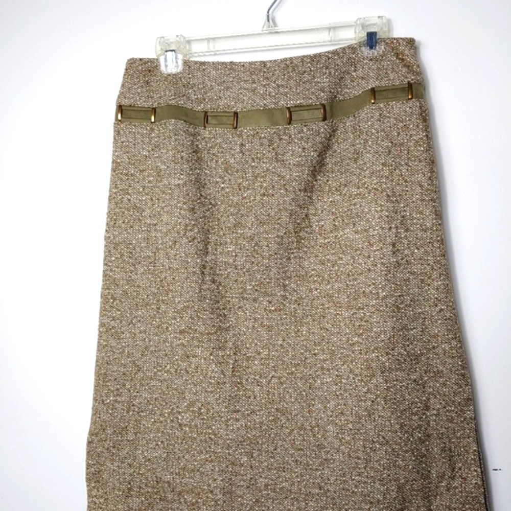 Vtg. CARLISLE Tweed Wool Blend Sz 8 Penci.Skirt-c9
